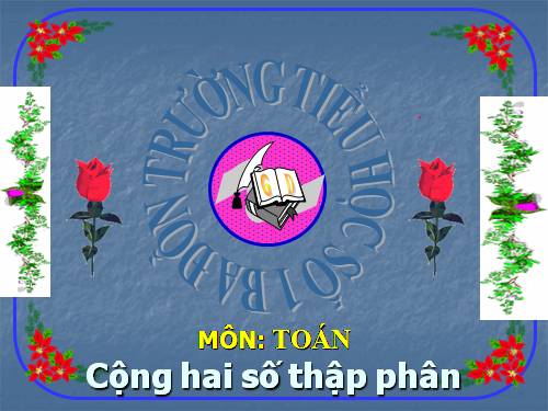 Cộng hai số thập phân