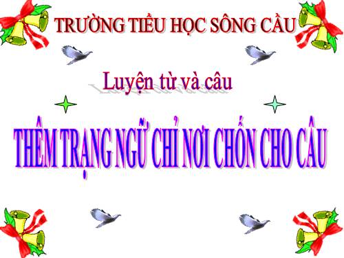 Tuần 31. Thêm trạng ngữ chỉ nơi chốn cho câu