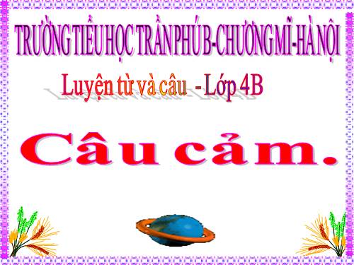 Tuần 30. Câu cảm