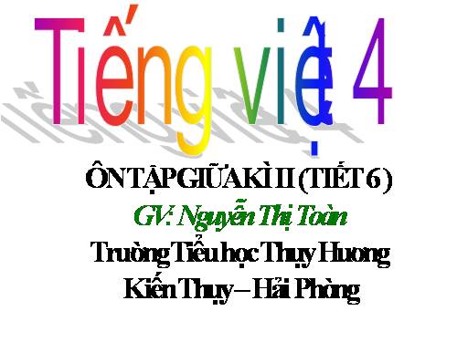 Tuần 28. Ôn tập Giữa Học kì II