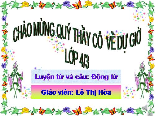 Tuần 9. Động từ