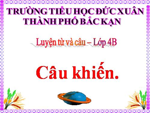 Tuần 27. Câu khiến