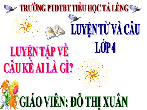 Tuần 26. Luyện tập về câu kể Ai là gì?