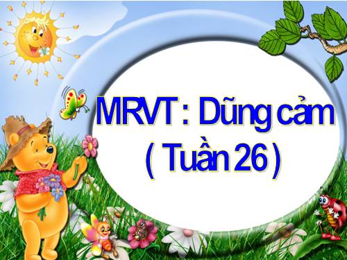 Tuần 25-26. MRVT: Dũng cảm