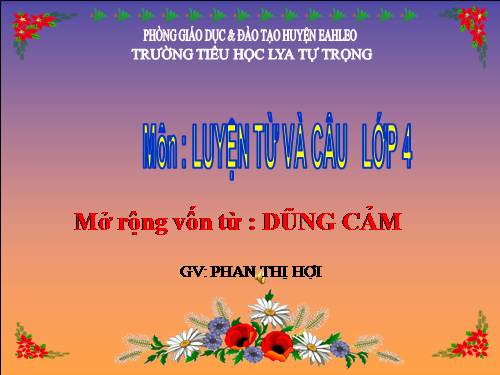 Tuần 25-26. MRVT: Dũng cảm