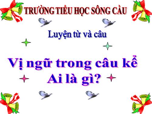 Tuần 24. Vị ngữ trong câu kể Ai là gì?