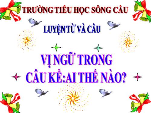 Tuần 21. Vị ngữ trong câu kể Ai thế nào?