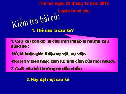 Tuần 17. Câu kể Ai làm gì?