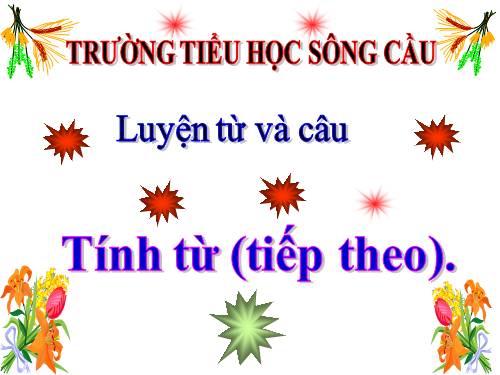 Tuần 12. Tính từ (tiếp theo)