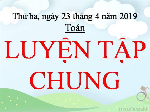 Luyện tập chung Trang 166