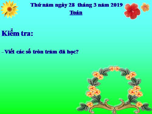 Các số tròn chục từ 110 đến 200