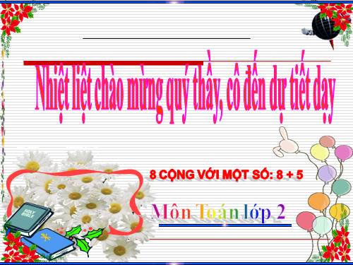 8 cộng với một số: 8 + 5