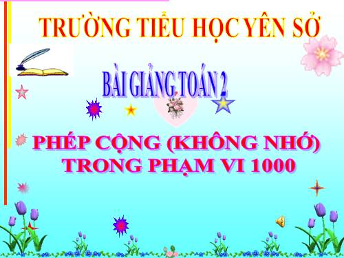 Phép cộng (không nhớ) trong phạm vi 1000