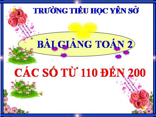 Các số tròn chục từ 110 đến 200