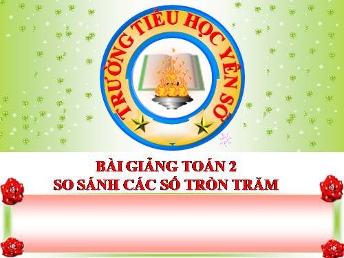 So sánh các số tròn trăm