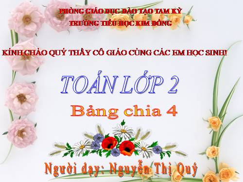 Bảng chia 4