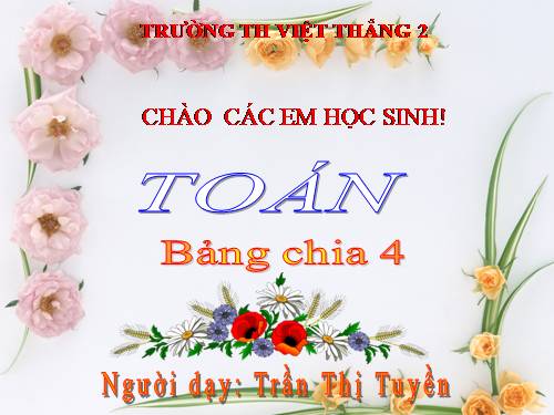 Bảng chia 4