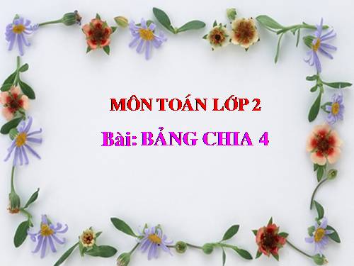 Bảng chia 4