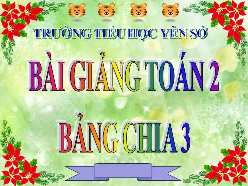 Bảng chia 3