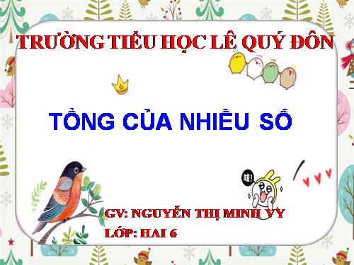 Tổng của nhiều số