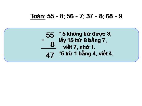 55 - 8; 56 - 7; 37 - 8; 68 - 9