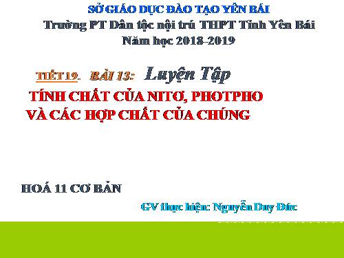 LUYỆN TẬP CHƯƠNG NITO-PHOTPHO