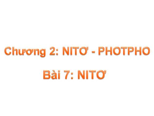 Bài 7. Nitơ