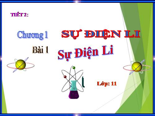 Bài 1. Sự điện li