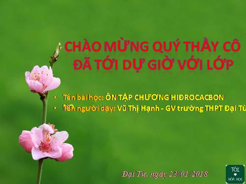 ÔN TẬP CHƯƠNG HIDROCACBON NO