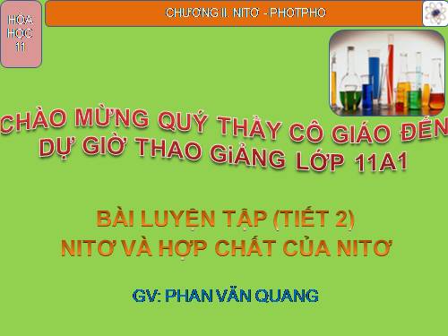 Bài 13. Luyện tập: Tính chất của nitơ, photpho và các hợp chất của chúng