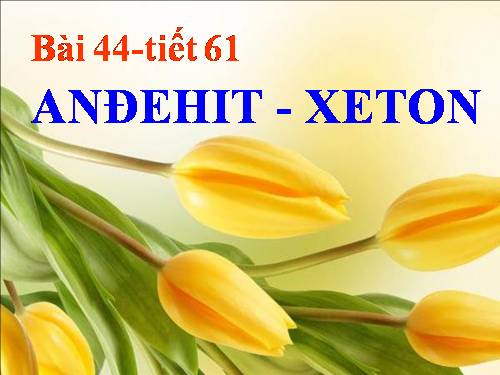 Bài 44. Anđehit - Xeton