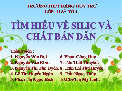 Silic và chất bán dẫn