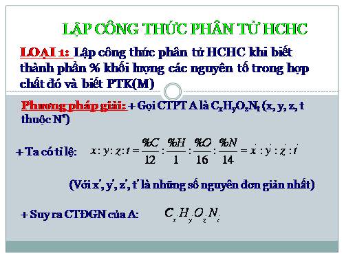 Bài 21. Công thức phân tử hợp chất hữu cơ