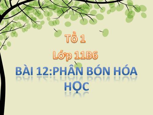 Bài 12. Phân bón hoá học