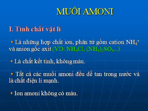 Bài 8. Amoniac và muối amoni