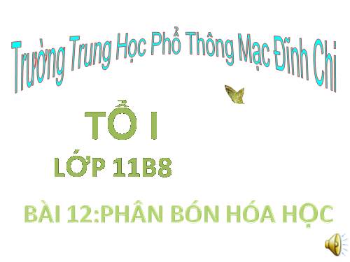 Bài 12. Phân bón hoá học