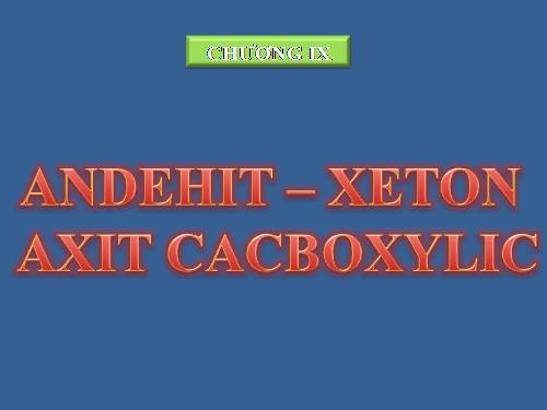 Bài 45. Axit cacboxylic