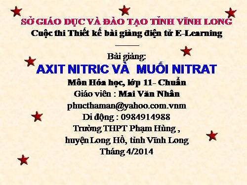 Bài 9. Axit nitric và muối nitrat