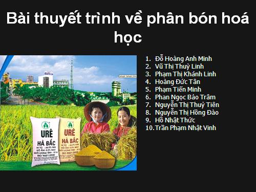 Bài 12. Phân bón hoá học