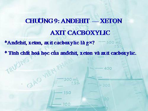 Bài 44. Anđehit - Xeton