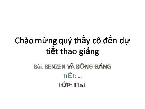 Bài 35. Benzen và đồng đẳng. Một số hiđrocacbon thơm khác