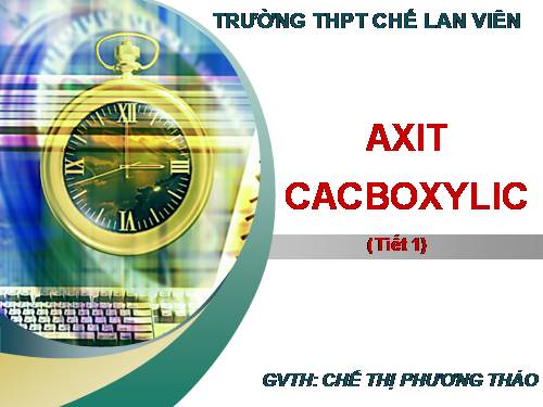 Bài 45. Axit cacboxylic