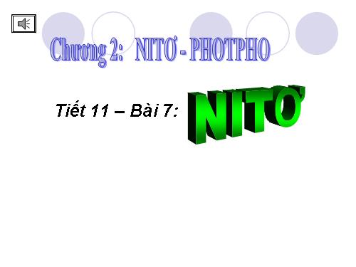 Bài 7. Nitơ