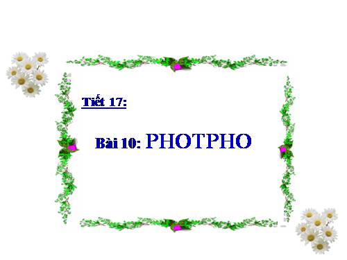 Bài 10. Photpho