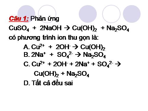 Ôn tập chương I - Lớp 11