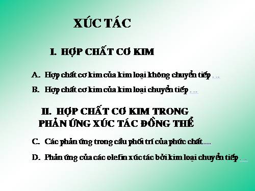 TL cao học: xúc tác trong các hệ sinh học