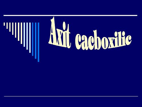 Bài 45. Axit cacboxylic