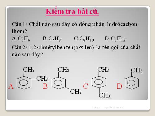 Bài 35. Benzen và đồng đẳng. Một số hiđrocacbon thơm khác