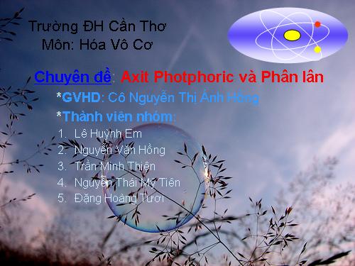 Bài 11. Axit photphoric và muối photphat