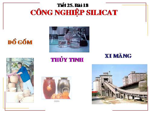 Bài 18. Công nghiệp silicat